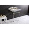 Kingston Brass 30 Carrara Marble Console Sink with Acrylic Legs, Marble WhiteBrushed Brass LMS30MA7 - alternate 5
